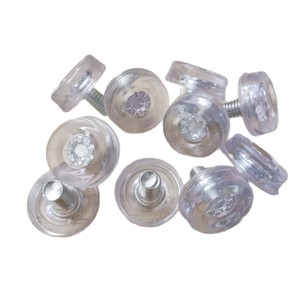 Transparent <b>Adjustable</b> Furniture Legs 8mm X 25mm With Screws For <b>Table</b> Chair Cabinet Hardware Accessories - Product Image 4