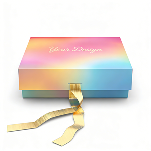 กล่องกระดาษแข็งพับได้แม่เหล็กสำหรับบรรจุภัณฑ์น้ำหอมคุณภาพสูง กล่องของขวัญหรูหราพร้อมริบบิ้น พิมพ์โลโก้ได้ตามต้องการ - Product Image 2