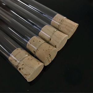 Glass Test Tubes 20x150mm Flat Mouth Round Bottom With Natural Cork <b>Stoppers</b> Premium Quality Lab Use - Product Image 2