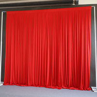 Rideau de fond de scène de mariage personnalisé en soie de lait infroissable avec 3 plis pour événements, scènes et décorations murales de fête