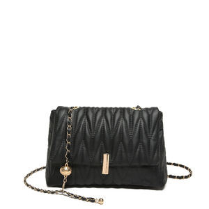 Nouveau Design de luxe femmes sacs 2024 diamant treillis bandoulière serrure sacs plissé sac à main avec broderie - Product Image 2