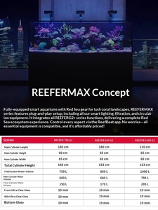 Acquario Marino Rettangolare Grande RedSea Israel Reefer MAX G3 Set Completo per Coralli con Vetro Ultra Trasparente Rinforzato ReefSpec - Product Image 4