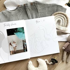 Journal de <span class=keywords><strong>grossesse</strong></span> Premium Livre bébé De la bosse à la naissance Livre de mémoire Premiers 5 ans Milestone Record Keepsake - Product Image 5