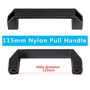 115Mm Vuông Tủ Xử Lý Cửa Gỗ Kéo Xử Lý Nylon Màu Đen Hiện Đại Xử Lý Nhà Bếp Nhà Bếp Ngăn Kéo Knobs Nhà Bếp Phần Cứng 100Pcs