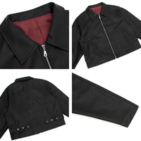 Streewears personnalisé fabricant moto hommes décontracté fermeture éclair Pu cuir veste haute qualité Boxy noir veste manteaux en gros