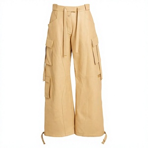 <b>Men</b> High Waist Cargo <b>Pants</b> Polyester Stone Wash Multiple Pockets Zipper Fly Casual Style Breathable Midweight Spring Wear - Product Image 3