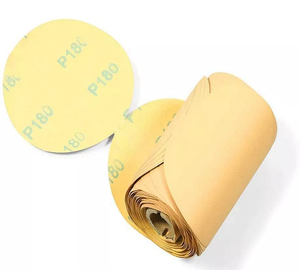 CowboyBOB 100 PCS 6 Inch Gold PSA Sanding Discs 80 Grit Self Adhesive Sticky-Back Sandpaper For DA Sander Finishing Abrasive Sand Paper Woodworking
