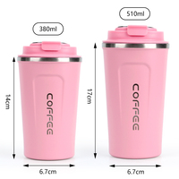 B01-0059 voiture de voyage numérique électrique 304 gobelet en acier inoxydable affichage LED contrôle de la température tasse à café intelligente