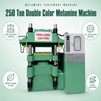 Presse de moulage hydraulique automatique de 250 tonnes pour la fabrication de vaisselle pour enfants, de mahjong et de dominos en mélamine bicolore