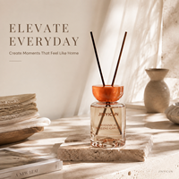 Diffuseur de parfum d'ambiance 110 ml à marque privée avec huile aromatique naturelle, flacon en verre de luxe pour boutiques de cadeaux, spas et vente au détail OEM