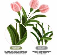 Alambre Floral Envuelto en Papel de 2 mm, Verde y Marrón, Flexible, para Manualidades con Flores Artificiales
