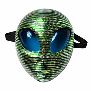 Masque de fête Halloween <span class=keywords><strong>Alien</strong></span> Disco Mirror Glitter, masque de costume - Product Image 6