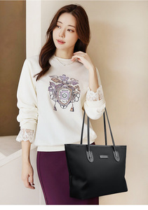 Women's Casual Designer <b>Tote</b> Bag New Trendy Large Capacity Handbag <b>Zip</b> Drawstring Single Handle Nylon Multi-Pocket Portable - Product Image 5