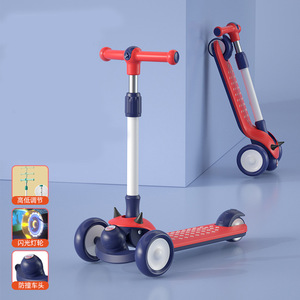 Patinete infantil Qixiaoke de 3 a 8 años, altura ajustable, con luces, para niños y niñas, color verde - Product Image 4