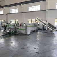 Système combiné de granulateur et d'agglomérateur de plastique, extrudeuse à réduction directe de taille, granulateur de plastique 352