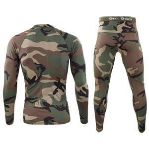 Ensemble de <span class=keywords><strong>sous</strong></span>-vêtements thermiques tactiques en polaire pour hommes Jungle, pour sports d'hiver en plein air, camouflage, respirant - Product Image 2