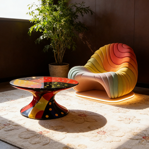 Poltrona Moderna a Forma di Conchiglia Arcobaleno, Sedia Imbottita in Velluto, Divano <span class=keywords><strong>Colorato</strong></span> per Arredamento <span class=keywords><strong>Soggiorno</strong></span> - Product Image 5