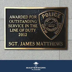 LC Manufacturer Custom Engraved Logo Brass Memorial Plaque Bronze Outdoors Personalized Engraved Relief Plaque Sign