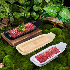 Assiettes de restaurant créatives style montagne pour hot pot et barbecue avec poignées en forme de cuillère pour bœuf flocon de neige, bœuf fraîchement tranché et - Product Image 2