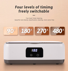 Nueva máquina de limpieza ultrasónica eléctrica transfronteriza de acero inoxidable 47kHz, capacidad de tanque de 750ml, controles mecánicos para el hogar - Product Image 2