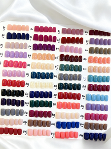 Ongles press-on élégants <span class=keywords><strong>rouge</strong></span> <span class=keywords><strong>bordeaux</strong></span>, forme amande longue, finition brillante, <span class=keywords><strong>faux</strong></span> ongles solides, vente en gros, étiquette privée personnalisée - Product Image 3