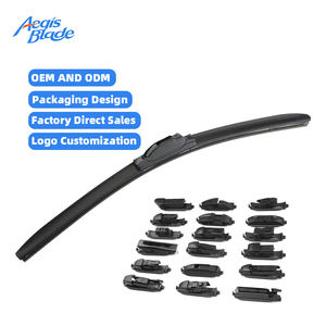 Essuie-glaces multifonctionnels de qualité supérieure, 100% caoutchouc naturel, silicone, 18 adaptateurs, compatibles avec 99% des voitures, 14-30 pouces, silencieux toute l'année - Product Image 1