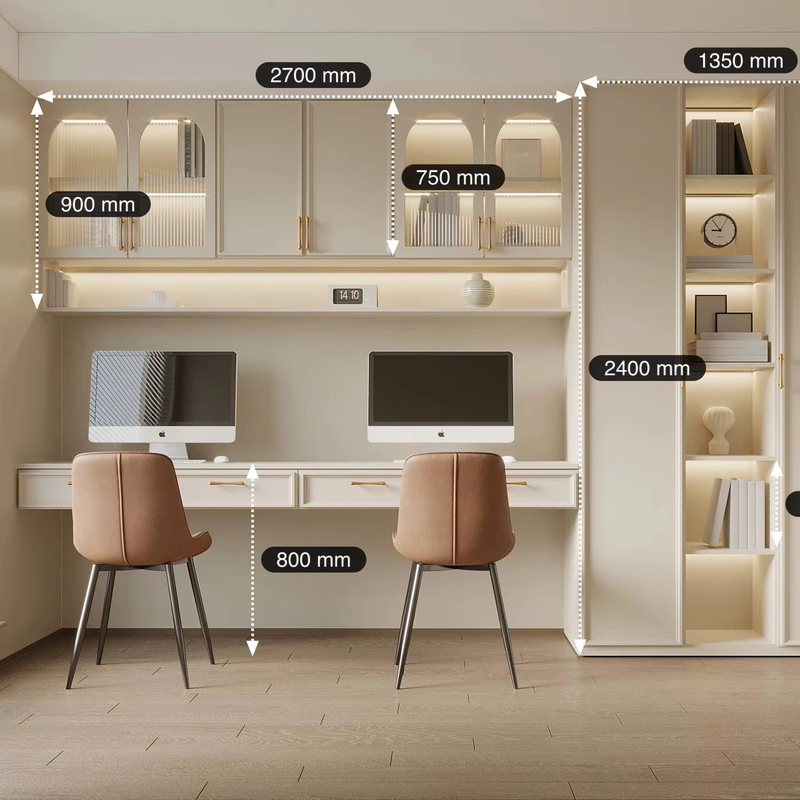 Custom Modern Wooden Bookcase for Home