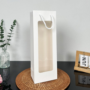 Fabricant Sac en papier <span class=keywords><strong>Spote</strong></span> Fenêtre ouverte Transparent Pvc Cadeau Sac Emballage Sac - Product Image 6