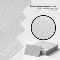 Papier d'art spécial texturé blanc gaufré, matériaux recyclés, 100-400 GSM, commandes personnalisées pour l'impression d'emballages universels