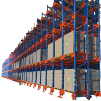 Système de Rayonnage Navette Palettes Stockage Lourd Haute Densité Rails Galvanisés Montants Drive-in ATS