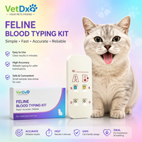 Kit de Pruebas de Compatibilidad Sanguínea Felina, Tarjeta de Tipificación Sanguínea Felina, Kit de Prueba de Grupo Sanguíneo para Gatos A, B, AB para Clínica Veterinaria
