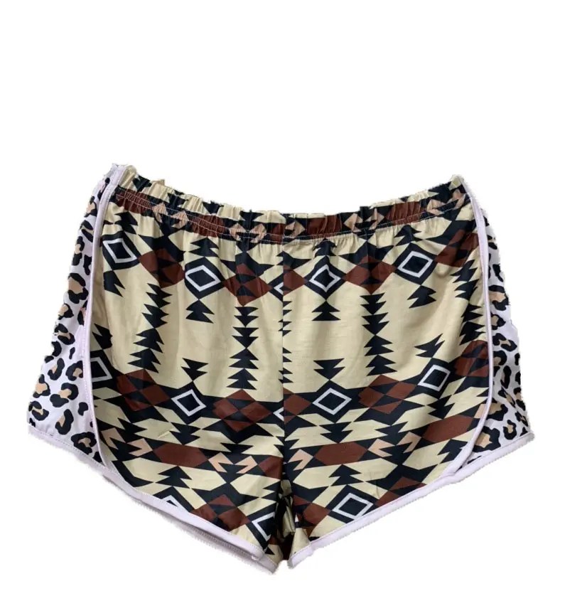 Groothandel Hoge Kwaliteit Western Zomer Dames 19 Kleuren Kleurrijke Shorts Losse Casual Luipaard Koe Print Aztec Short