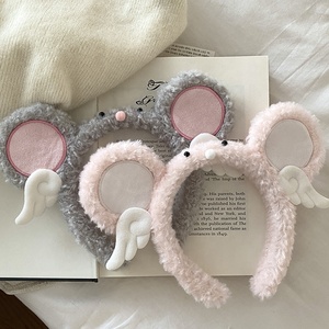 ربطة شعر مرنة بتصميم أجنحة ملاك فروية لطيفة للفتيات، عصابة رأس كرتونية على شكل فيل للنساء، إكسسوار شعر بالجملة - Product Image 5