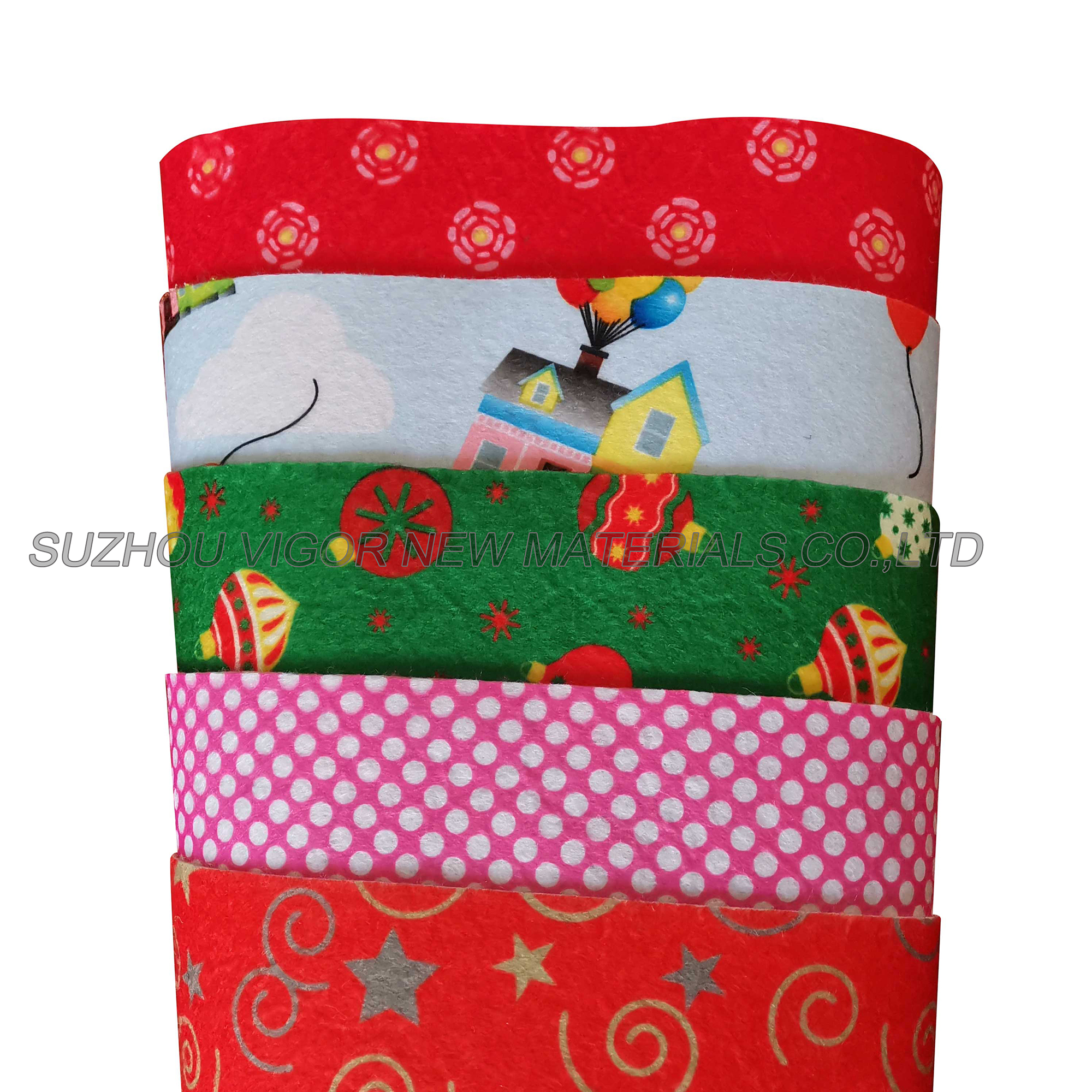 Best price Glitter Non woven polyester felt/100 polyester printed non woven fabric/color non woven felt