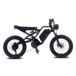 Bicicleta Eléctrica Negra y Amarilla con Neumáticos Gruesos de 20"*4.0 para Nieve y Playa, 48v 750w 1500w con Batería de 13Ah 18Ah, Yj-750/1000w, Bicicleta Eléctrica con Neumáticos Gruesos de 20"*4.0 F - Product Image 1