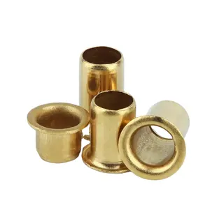 Factory Direct Sales DIN7339 Brass Eyelet Copper Flat Head Hollow Tubular Rivets
