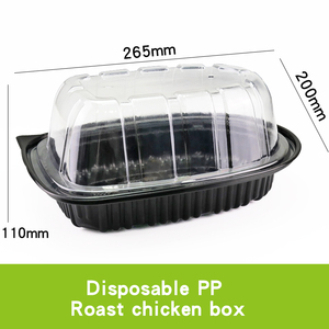 Lấy đi thực phẩm container dùng một lần gà nướng hộp PP Chất liệu và vật nuôi nắp khay nhựa được sử dụng cho bữa ăn tối thị trường gói - Product Image 4