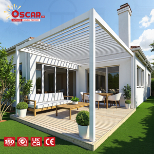 Toldo Retráctil para Exteriores de 4x4 Metros, Estructura de Aluminio, para Jardín, Patio, Terraza, con Persianas, Pérgola - Product Image 1