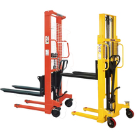 Apilador ligero manual de 400kg y 1,3 m, carretilla elevadora hidráulica, carretilla eléctrica para equipaje