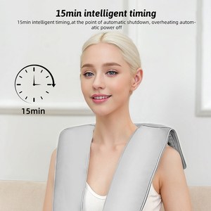 Écharpe chauffante vibrante électrique de haute qualité, vente directe d'usine moderne, télécommande sans fil pour massage du cou, masseur EMS - Product Image 4