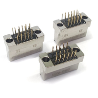 Connecteur femelle en aluminium pour circuit imprimé, spécifications militaires, Nano-d 21 broches, micro-rectangulaire, LX J63A-2H2-021-231-TH, en cuivre