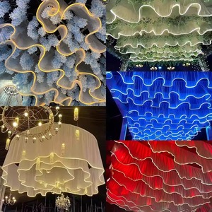 Rideaux de <span class=keywords><strong>plafond</strong></span> pour décoration de salle, draperies suspendues pour <span class=keywords><strong>mariage</strong></span> avec éclairage pour événements et fêtes - Product Image 2