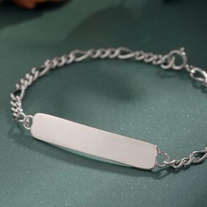 Dylam Minimalist Design Kid Children Child Jewelry Daily Wear Accessories 925 Sterling Silver Link Chain Hand <b>Bangles</b> <b>Bracelets</b> - Product Image 4