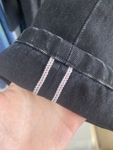 <span class=keywords><strong>Jeans</strong></span> Larghi da <span class=keywords><strong>Uomo</strong></span> Blu Indaco con Logo Personalizzato Denim Grezzo Pesante di Alta Qualità a Gamba Larga Taglie Forti Denim Cimosato - Product Image 2