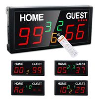 Papan Skor Elektronik GANXIN Multi-mode untuk Olahraga, Penghitung Skor Digital untuk Tenis, Pickleball, dan Cornhole