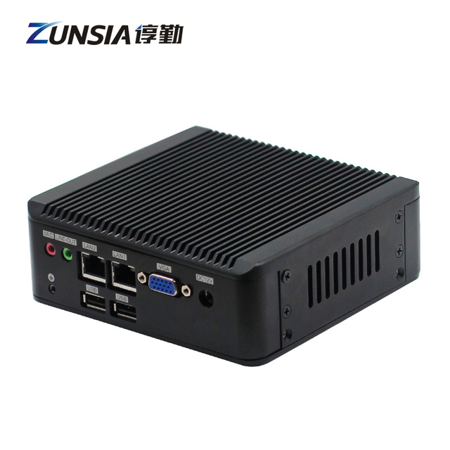 Thin Client Mini PC Intel E3845 Dual Lan Quad Core 4*COM 6*USB DDR3 Barebone 1*VGA X86 Industrial Fanless Nano Mini Pc