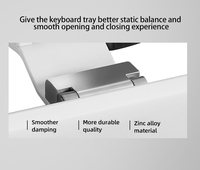 Plateau de clavier pliable avec support de souris et clavier en alliage d'aluminium pour équipement industriel, nouveau produit