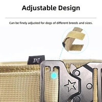 Collier tactique pour chien avec anneau métallique pour grandes races, coutures renforcées, boucle en nylon durable, collier réglable pour animaux de compagnie