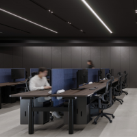 Poste de travail de bureau au design moderne, bureau intelligent électrique réglable en hauteur, écologique et durable