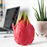 Jouet anti-stress en PU et TPR en forme de fruit du dragon rouge simulé, idéal pour adolescents et adultes, vente en gros